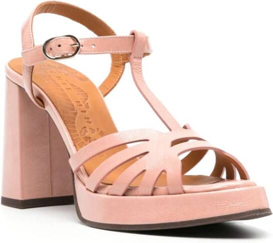 Chie Mihara Abay 85mm leather sandals Pink