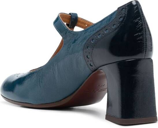 Chie Mihara Afan 65mm T-bar leather pumps Blue