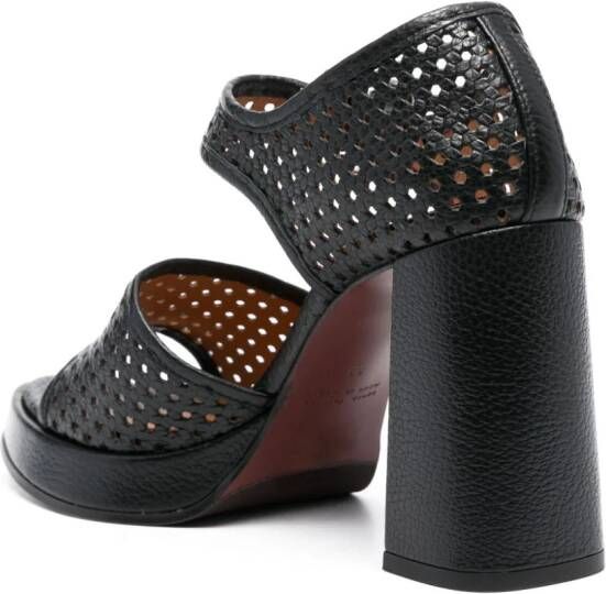 Chie Mihara Aijin 100mm leather sandals Black