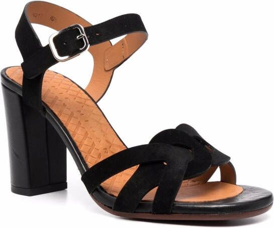 Chie Mihara Bagaura woven-strap leather sandals Black