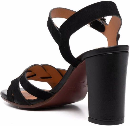 Chie Mihara Bagaura woven-strap leather sandals Black