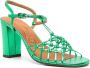 Chie Mihara Bassi 75mm leather sandals Green - Thumbnail 2