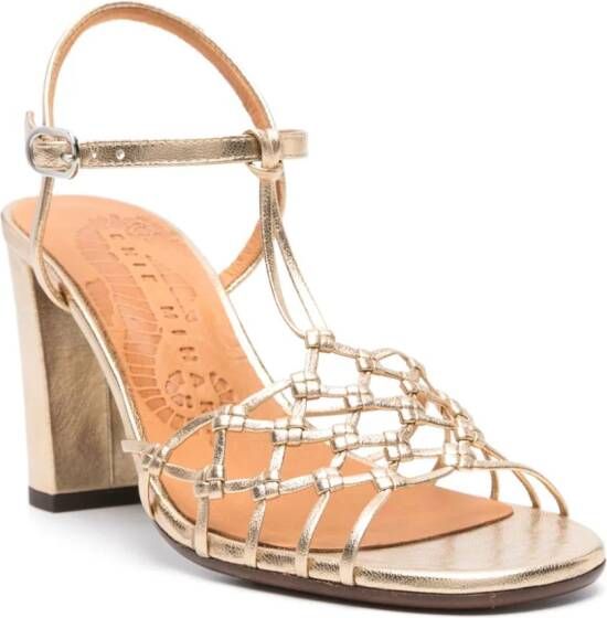 Chie Mihara Bassi 90mm leather sandals Gold