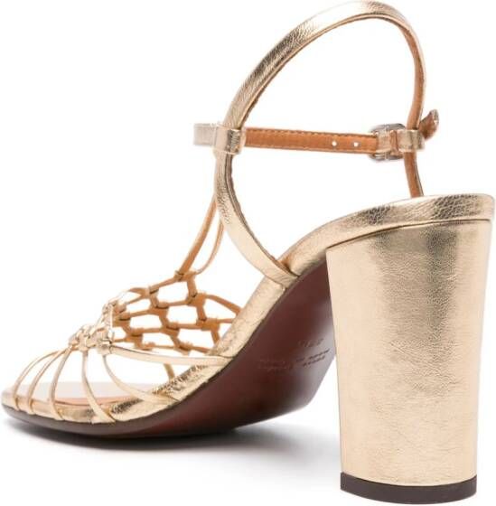 Chie Mihara Bassi 90mm leather sandals Gold