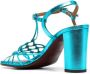Chie Mihara Bassi 90mm metallic leather sandals Blue - Thumbnail 3