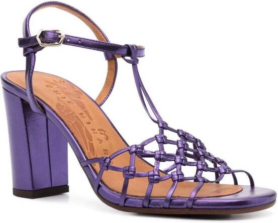Chie Mihara Bassi metallic leather sandals Purple