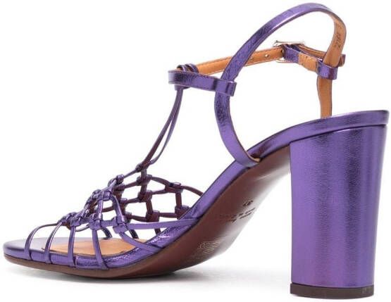 Chie Mihara Bassi metallic leather sandals Purple