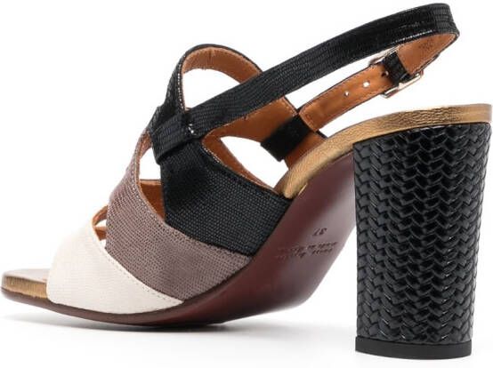 Chie Mihara Beliap 90mm colour-block panel sandals Neutrals
