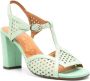 Chie Mihara Bessy 75mm leather sandals Green - Thumbnail 2