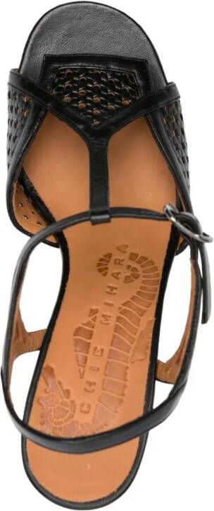 Chie Mihara Bessy 80mm leather sandals Black