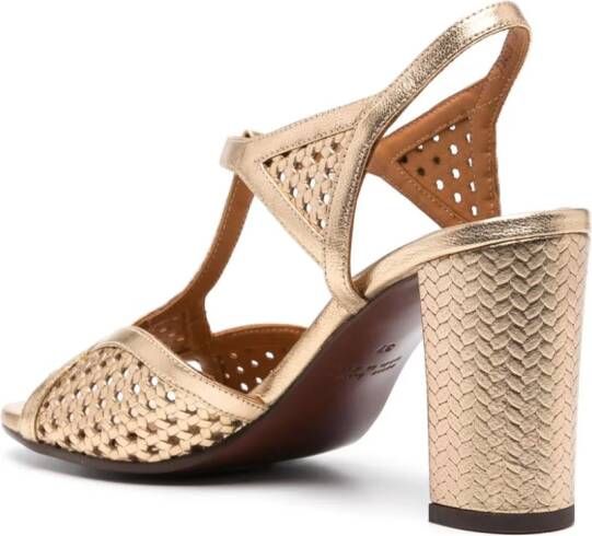 Chie Mihara Bessy 85mm metallic sandals Gold