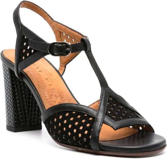 Chie Mihara Bessy perforated-panels sandals Black