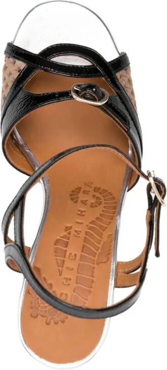 Chie Mihara Bindi 85mm leather sandals Black