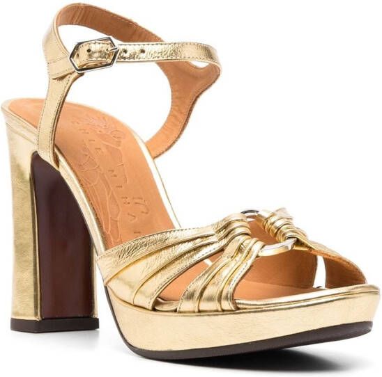 Chie Mihara Chiva leather sandals Gold