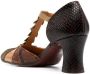 Chie Mihara colour-block square-toe leather pumps Brown - Thumbnail 3