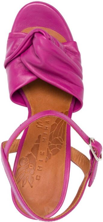Chie Mihara Contour knot-detail 110mm sandals Purple