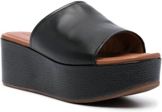 Chie Mihara Duci 70mm leather mules Black