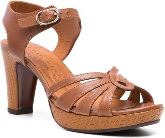 Chie Mihara Elati 90mm leather sandals Brown