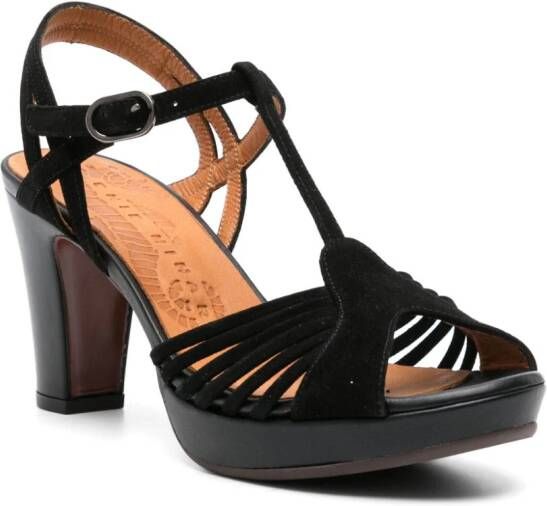 Chie Mihara Elenja 70mm suede sandals Black
