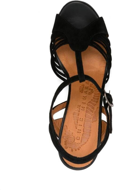 Chie Mihara Elenja 70mm suede sandals Black