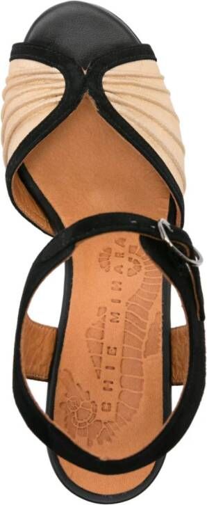 Chie Mihara Eria 90mm suede sandals Black
