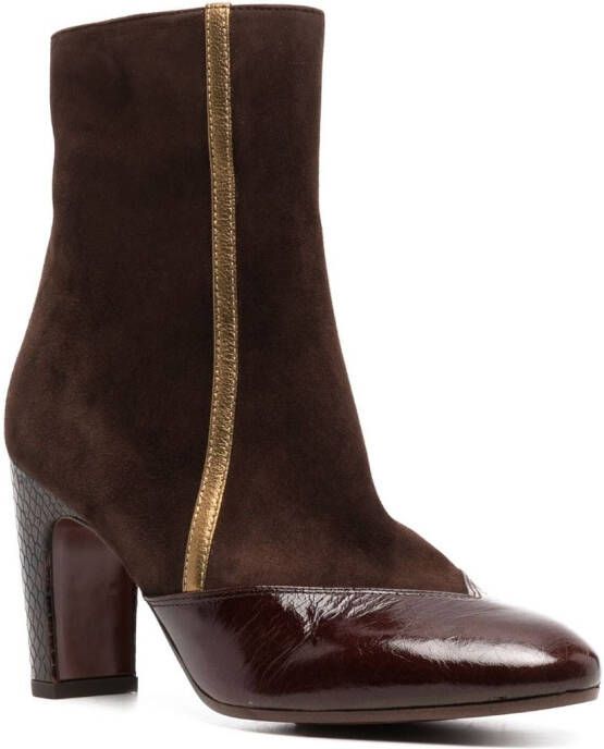 Chie Mihara Ewan 75mm leather ankle boots Brown
