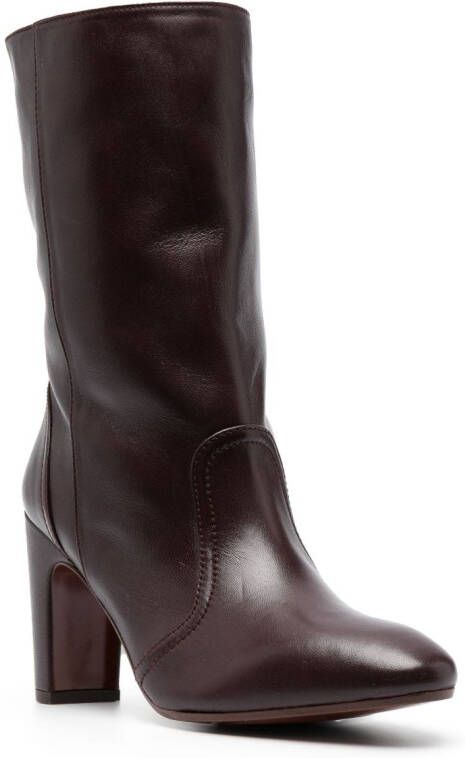 Chie Mihara Eyta 85mm leather boots Purple