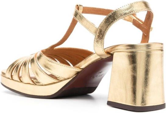 Chie Mihara Gabalta metallic-finish sandals Gold