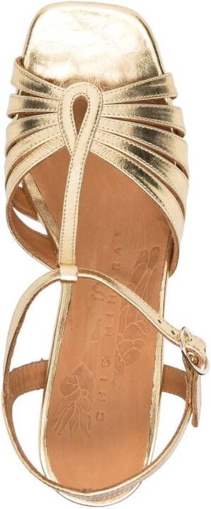 Chie Mihara Gabalta metallic-finish sandals Gold