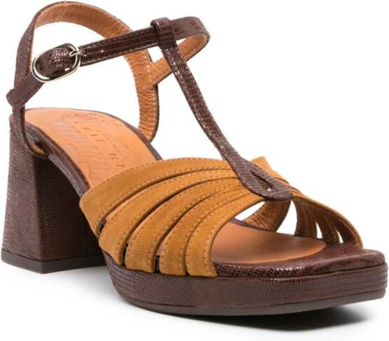 Chie Mihara Galta 75mm leather sandals Brown