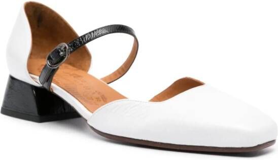Chie Mihara Hindya 40mm leather pumps White