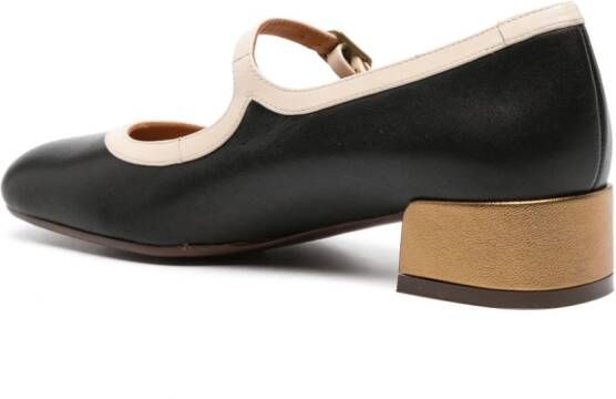 Chie Mihara Idan leather ballerina shoes Black