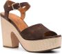 Chie Mihara Jerick suede platform sandals Brown - Thumbnail 2