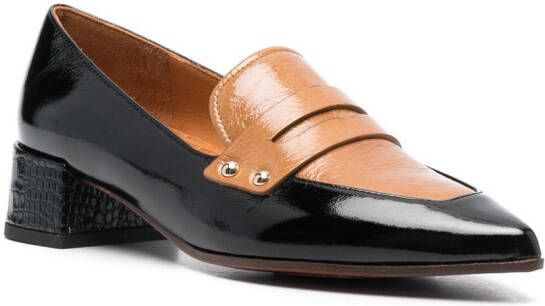 Chie Mihara Jey 40mm pointed-toe loafers Black
