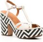 Chie Mihara Jinga 110mm patterned sandals White - Thumbnail 2