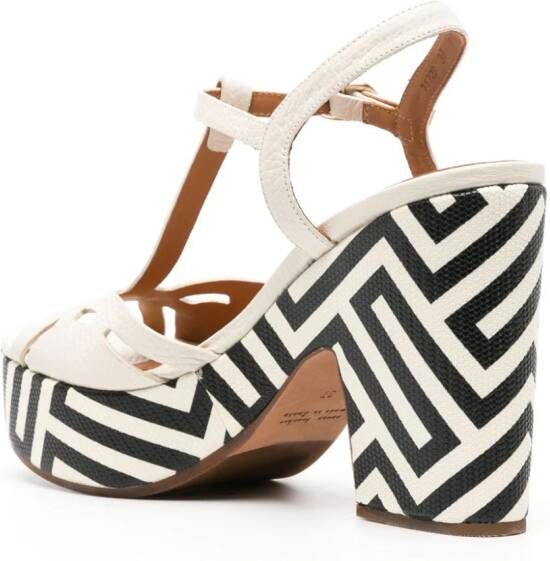 Chie Mihara Jinga 110mm patterned sandals White