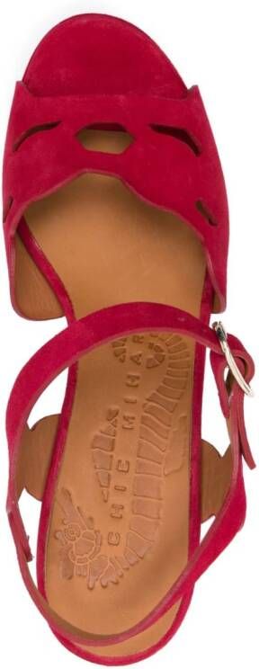 Chie Mihara Kei 85mm cut-out sandals Red
