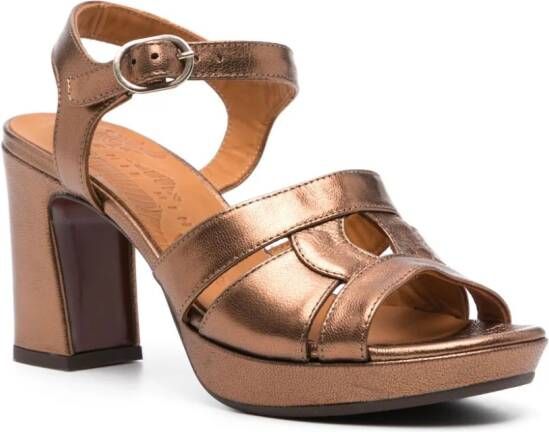 Chie Mihara Kekol 85mm leather sandals Brown