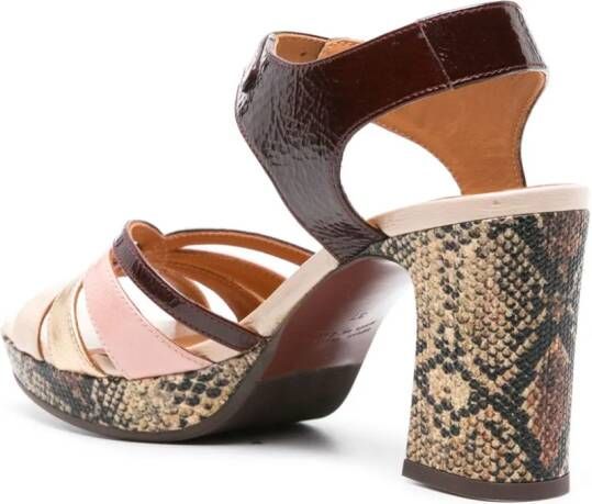 Chie Mihara Kelati 85mm leather sandals Brown