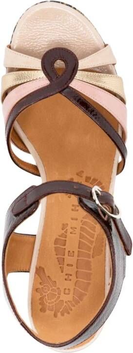 Chie Mihara Kelati 85mm leather sandals Brown