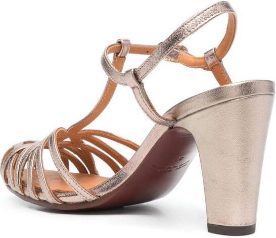 Chie Mihara Ku-Quenu 90mm leather sandals Gold