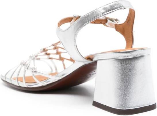 Chie Mihara Lantes 60mm leather sandals Silver