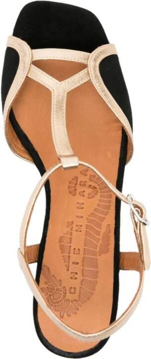 Chie Mihara Lipe 65mm suede sandals Gold