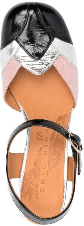 Chie Mihara Makeup 65mm block heel sandals Pink