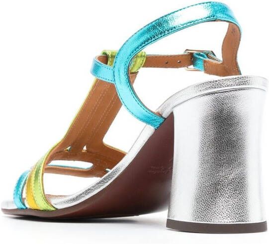 Chie Mihara metallic open-toe 90mm sandals Blue