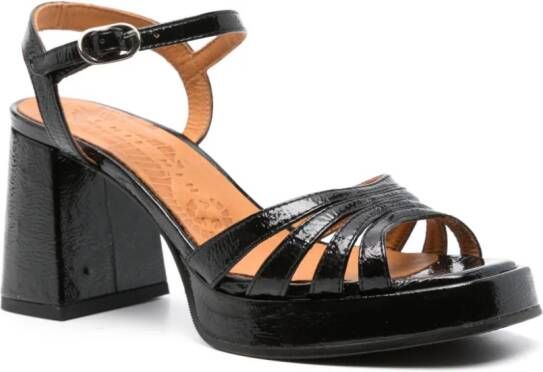 Chie Mihara Naiel 80mm leather sandals Black