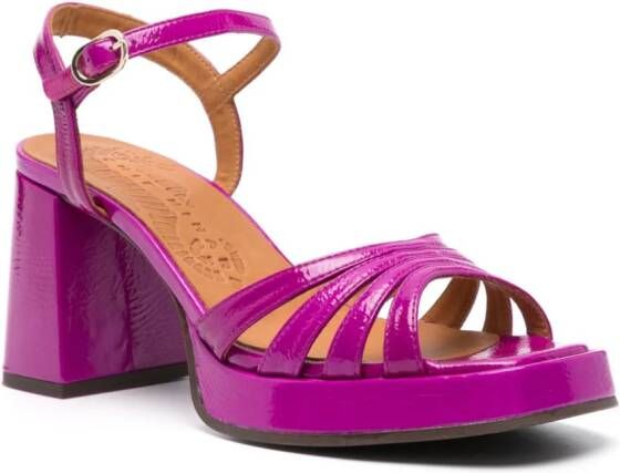 Chie Mihara Naiel 85mm leather sandals Purple