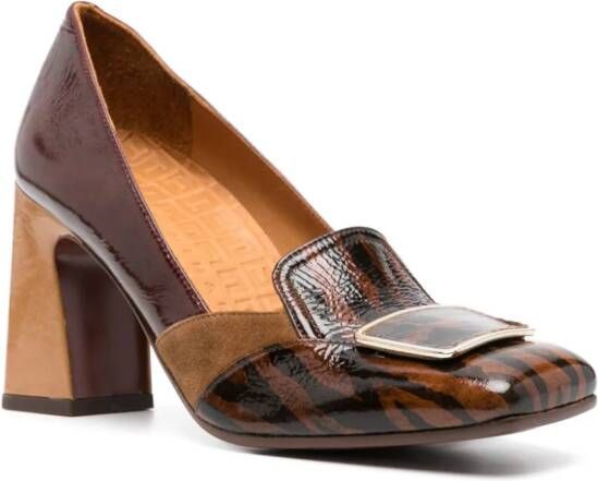 Chie Mihara Ohico 90mm square-toe pumps Brown