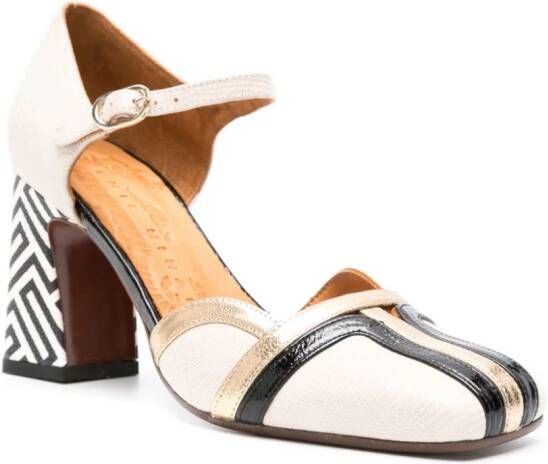 Chie Mihara Olali 95mm leather pumps Neutrals
