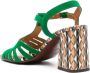 Chie Mihara Pesca geometric-print sandals Green - Thumbnail 3